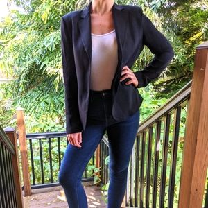 Blunauta silk blazer w/ chevron threading size SM